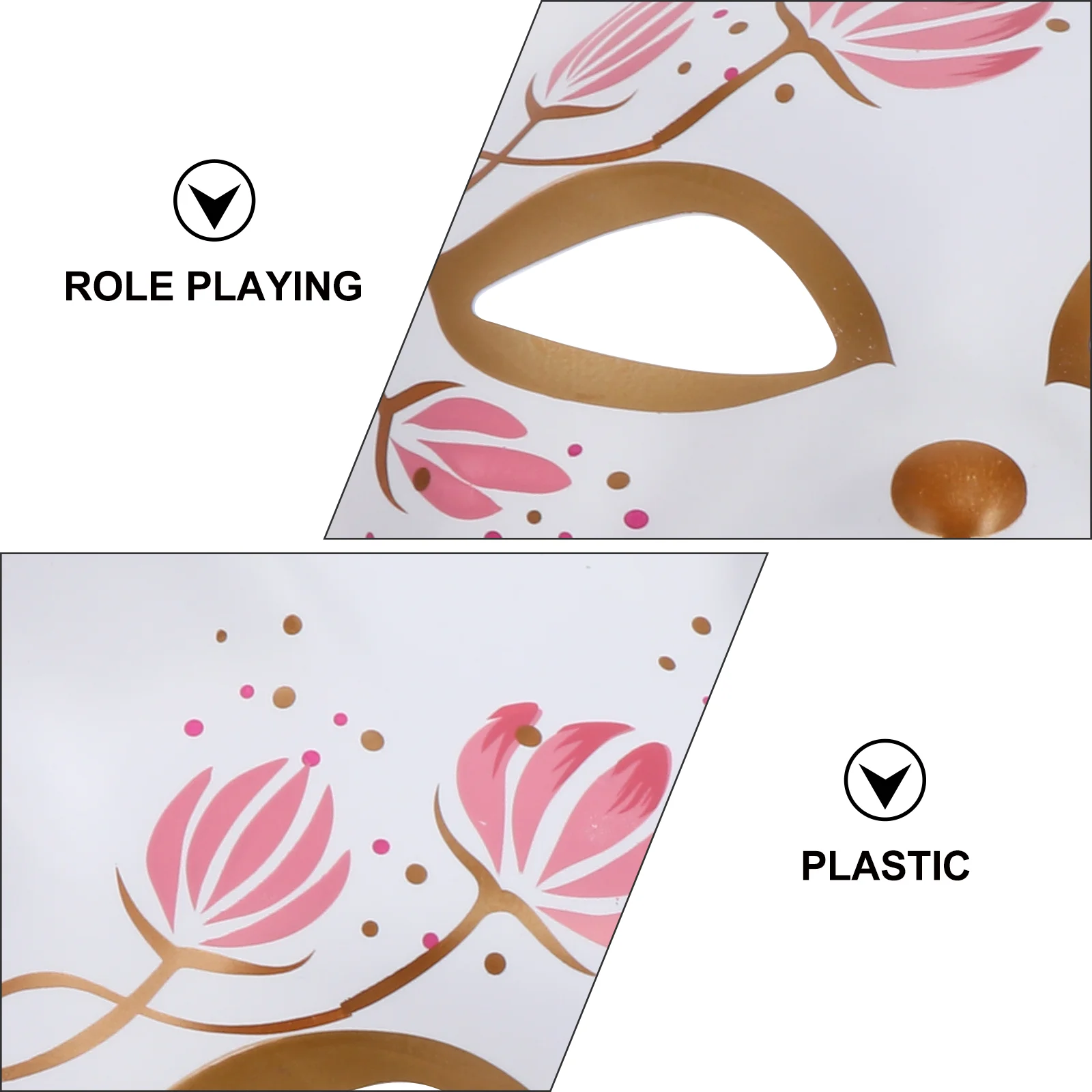 Maschera di volpe Maschere Costume cosplay Mezza maschera per il viso Halloween