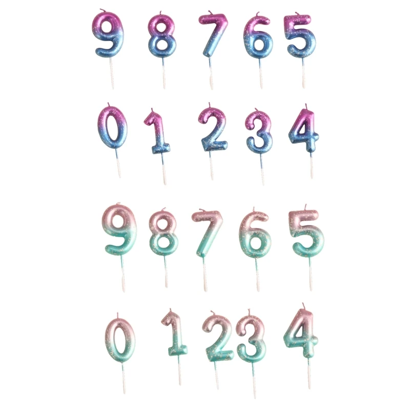 Unique Design Birthday Cake Toppers 0-9 Number Ornament