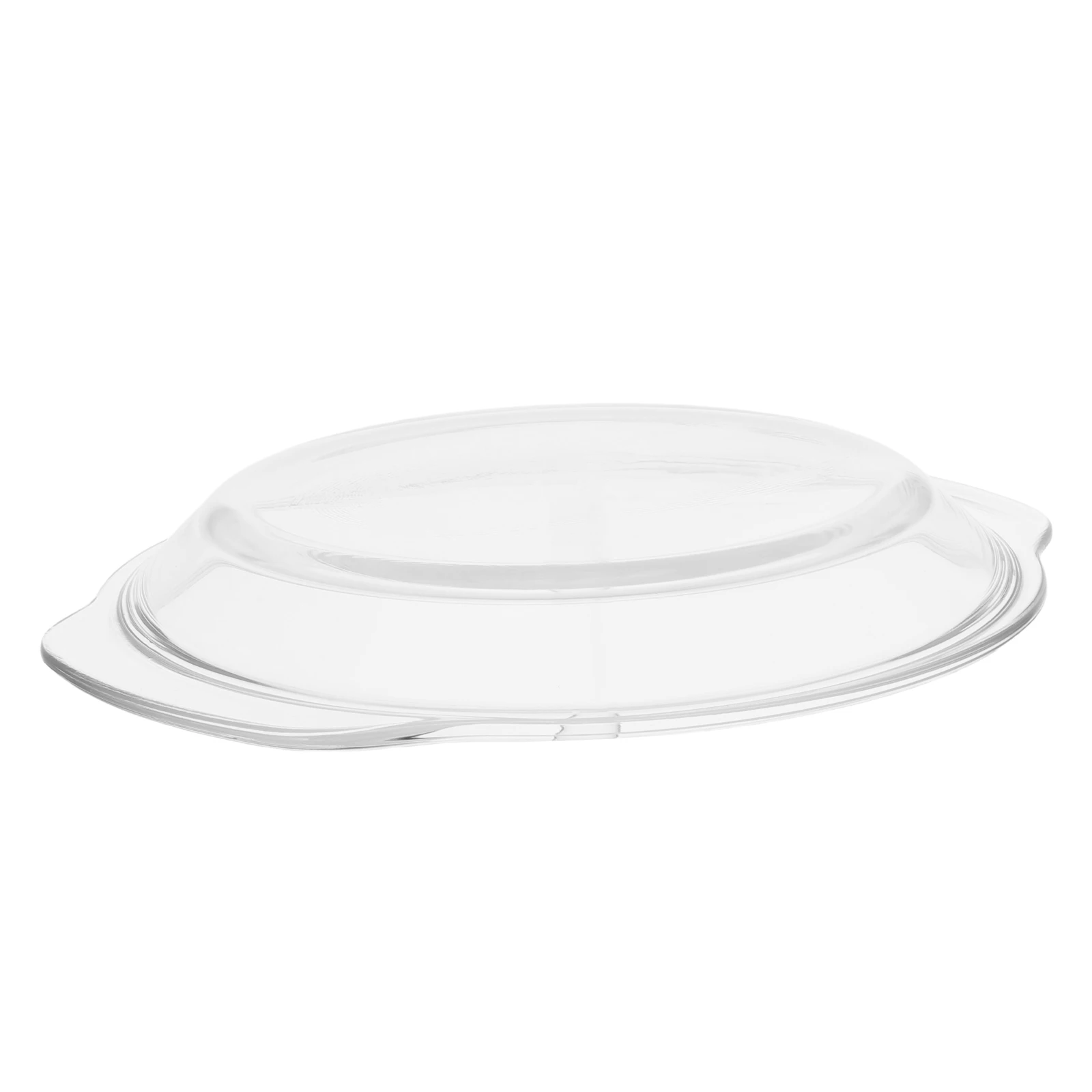 

1pc Glass Cover 17.8Cm Microwave Plate Cover Reusable Splatter Protector For Bacon Beef Burgers Breads Grilled Sandwiches