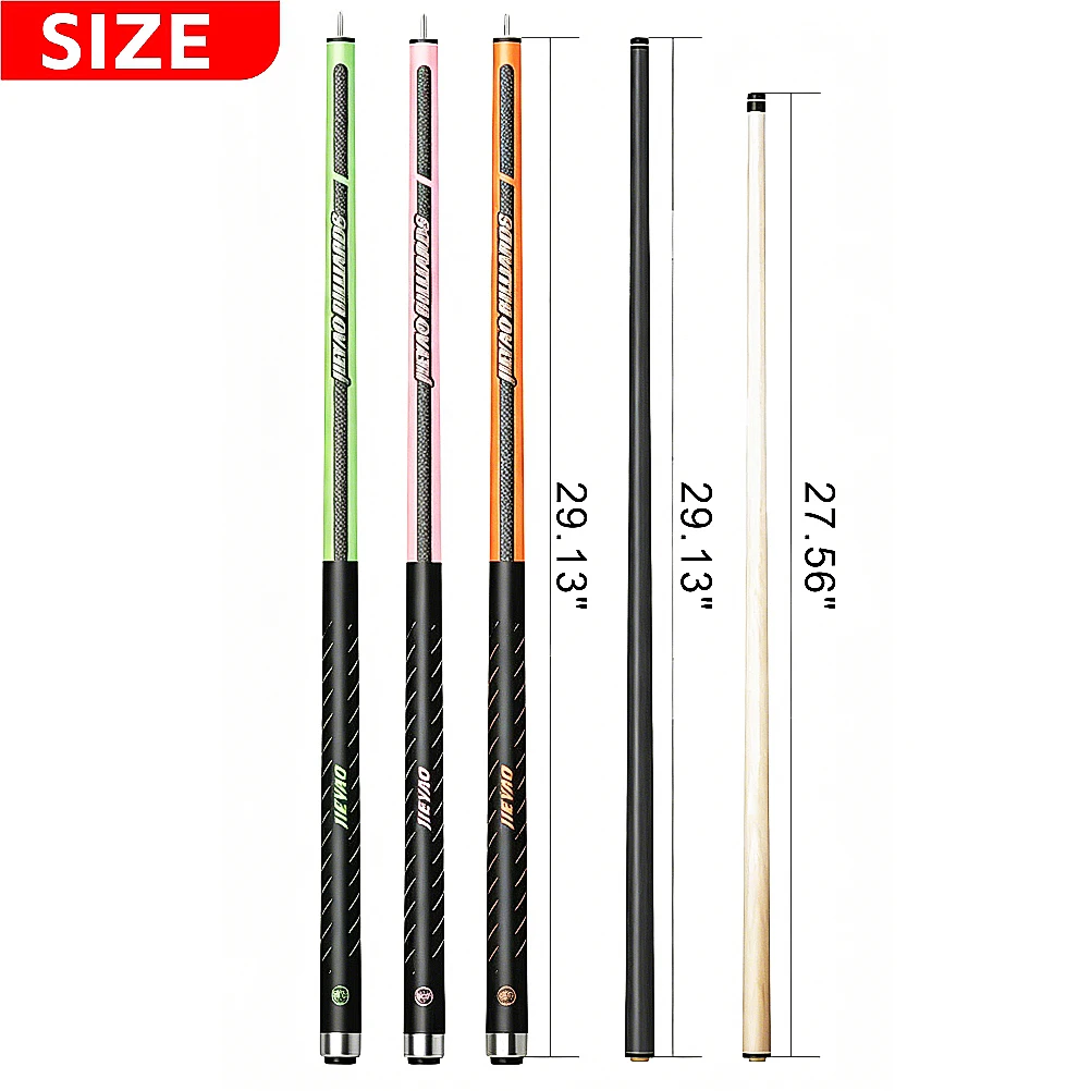 

Billiards Cue Double Shafts Cue Stick Carbon fiber /Maple shaft 12.5/13.5mm Tip Size Rubber Non-Slip Handle Pool Cue Stick