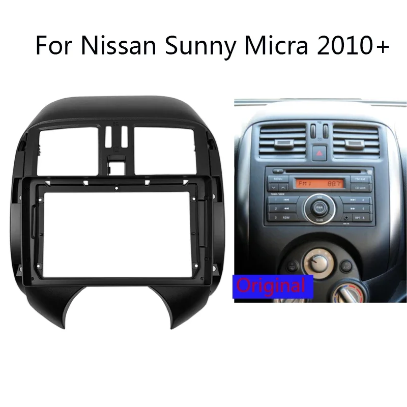 Car Radio Fascia For NISSAN Sunny Micra 2011-2017 Panel In-dash Installation Frame Kit Cable Adapter