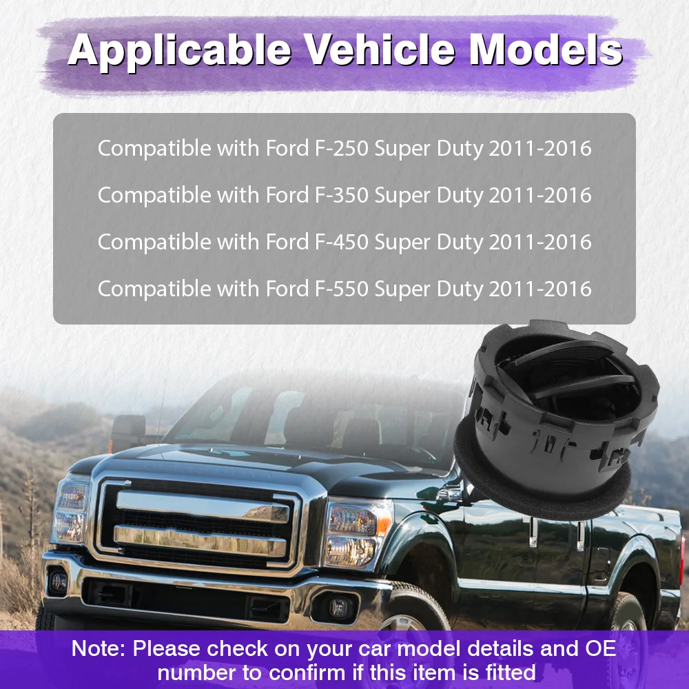 

Приборная панель автомобиля, кондиционер, нагреватель, воздуховод, вентиляционное отверстие для Ford F-250 F-350 F-450 F-550 Super Duty 2011-2016 BC3Z19893AA