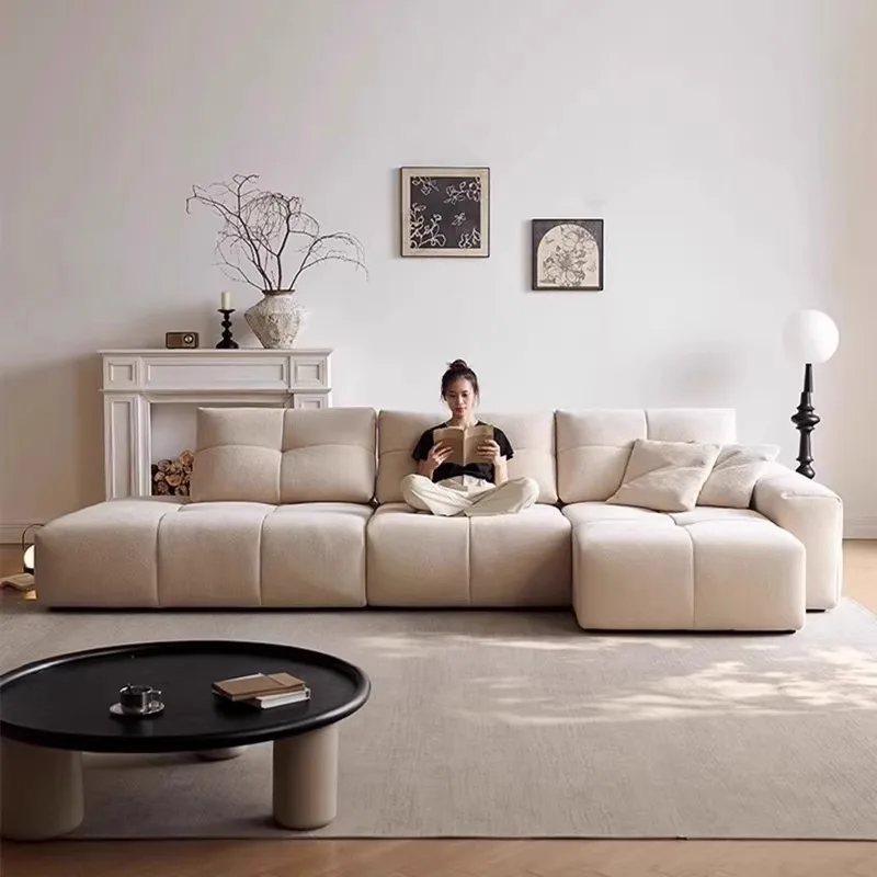 

Modern simple chenille velvet pixel sofa light luxury living room home adjustable backrest removable and washable fabric sofa