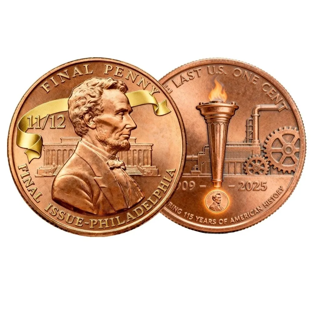 1909–2025 Date Lincoln Commemorative Coin Last Year Coin Collecting Tribute Token Historic Souvenir Historical Coin Us Penny Era