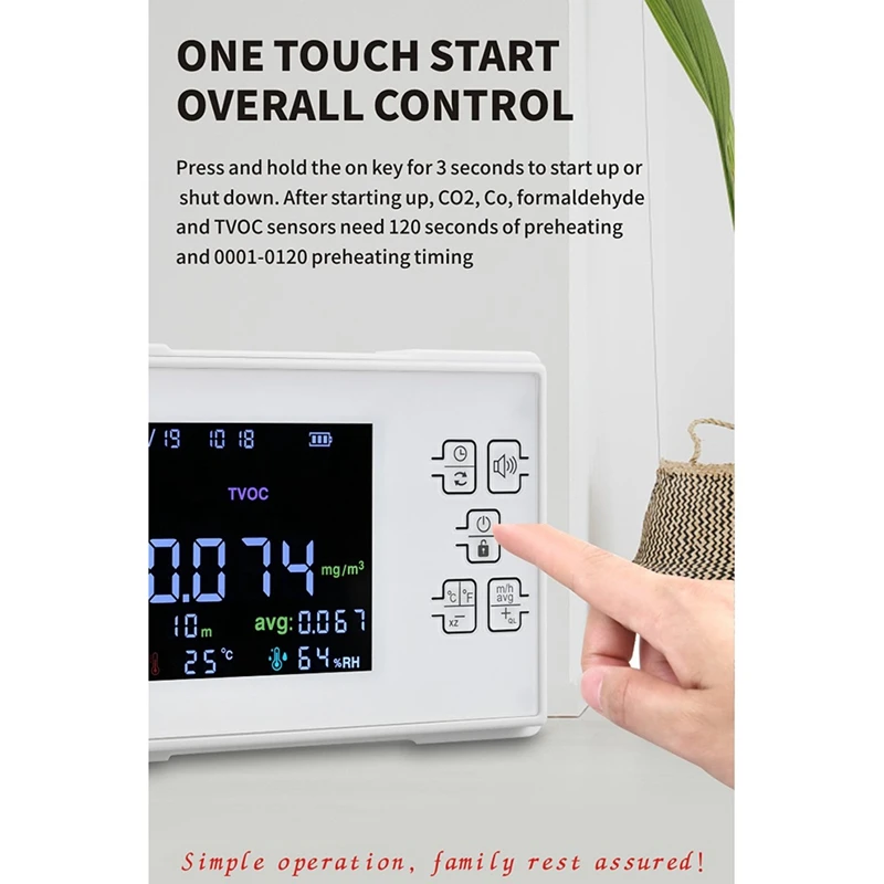 Kooldioxide Detector Co 2 Meter Gasdetector Luchtkwaliteitsmonitor Formaldehyde-Detector