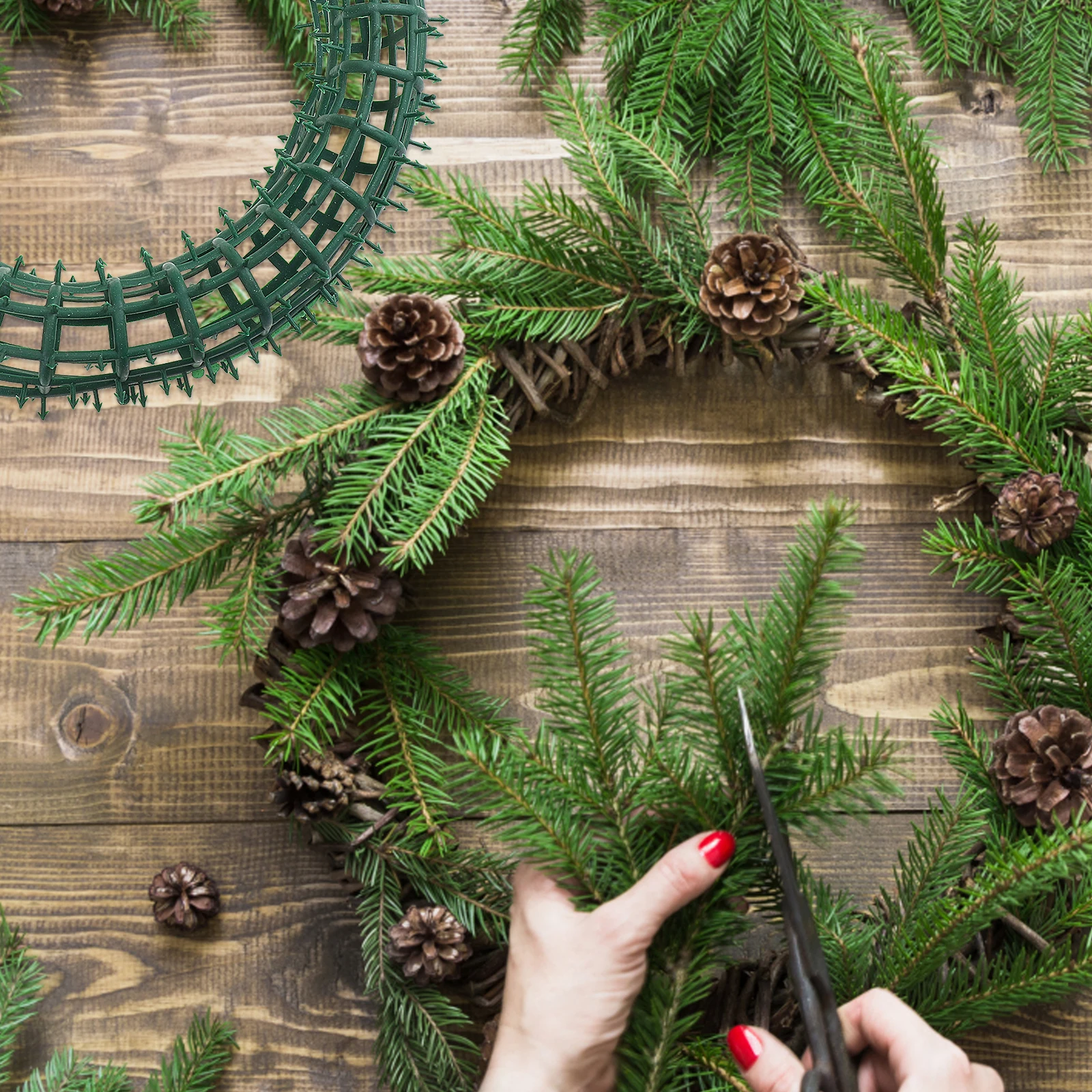 

Wreath Frame Decorative Loops Plastic Flower Hoops Home DIY Craft St Holiday Activities PP Material Christmas Wedding Decor