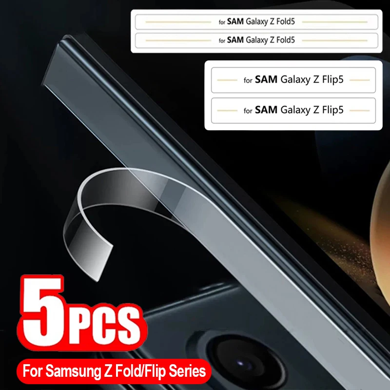 For Samsung Galaxy Z Fold5 Fold 4 3 2 ZFlip5 Flip 4 3 Middle Hinge Hydrogel Films Anti-Scratch Protector Clear Border Stickers