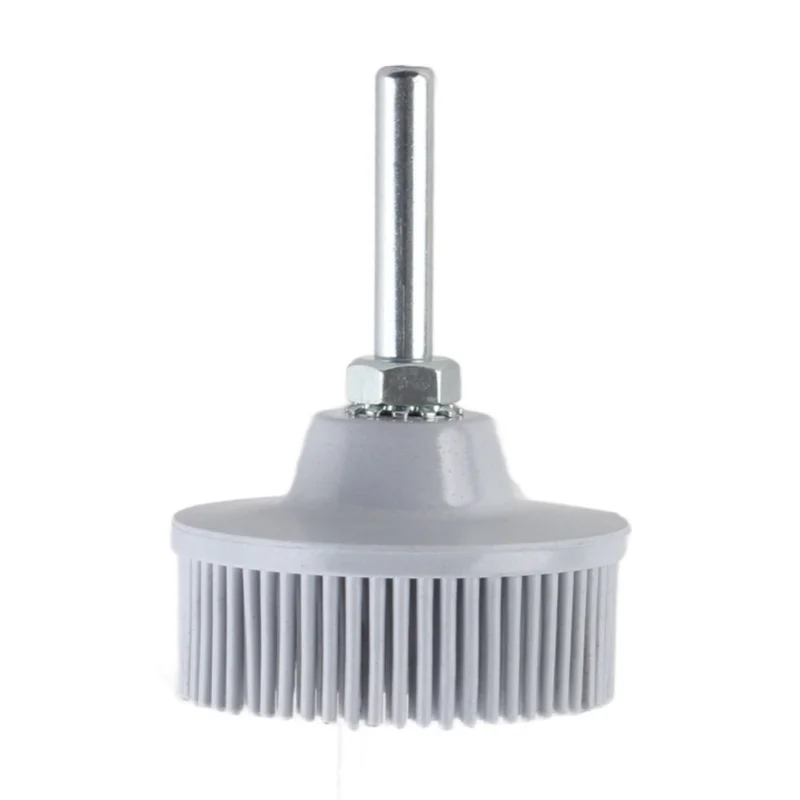 

2 Inch Bristle Disc Emery Rubber Abrasive Brush Polishing Grinding Wheel For Burr Rust RemovalWhite