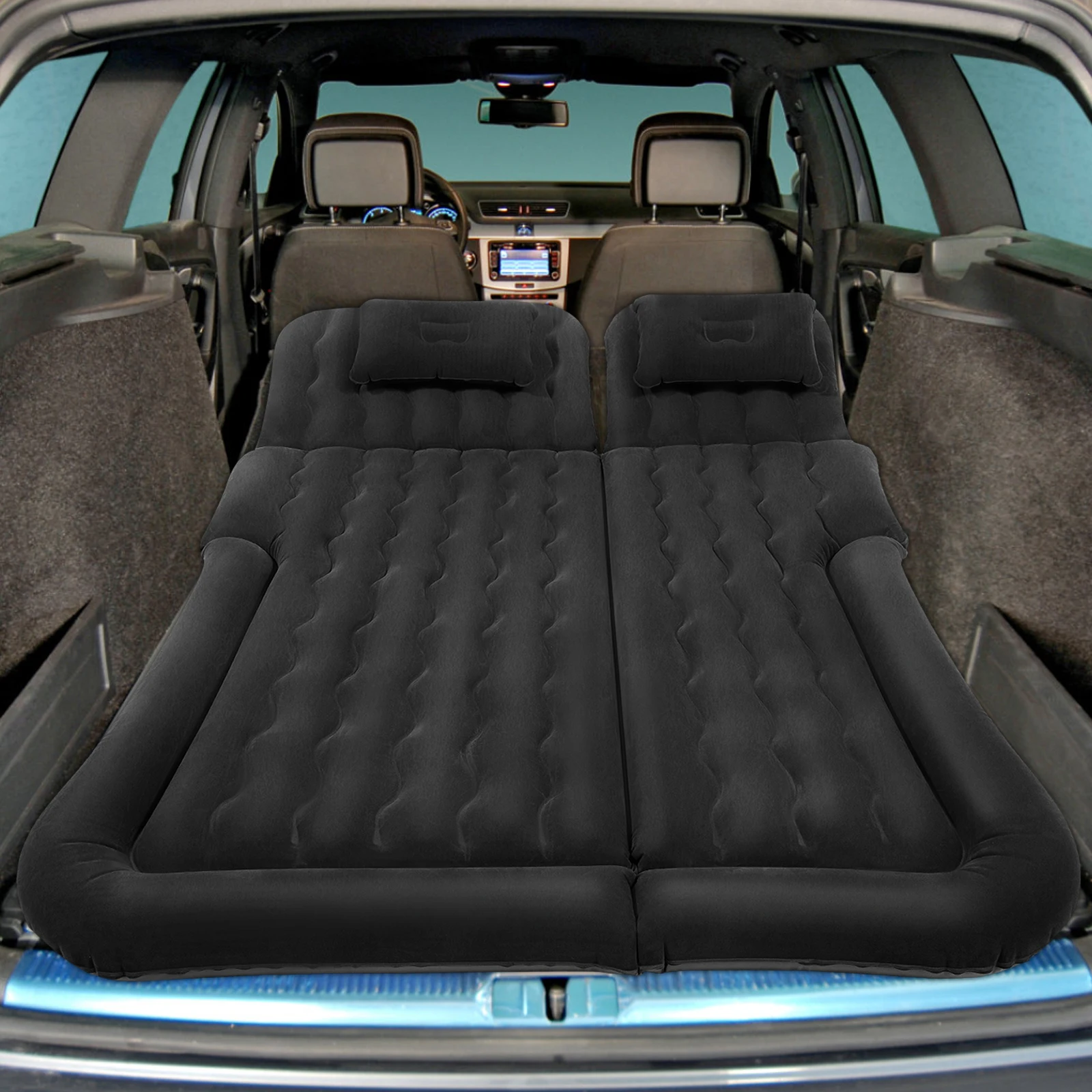 SUV Air Mattress Car Bed Camping Mattress Portable Travel Sleeping Inflatable Bed Foldable with Two Air Cushions