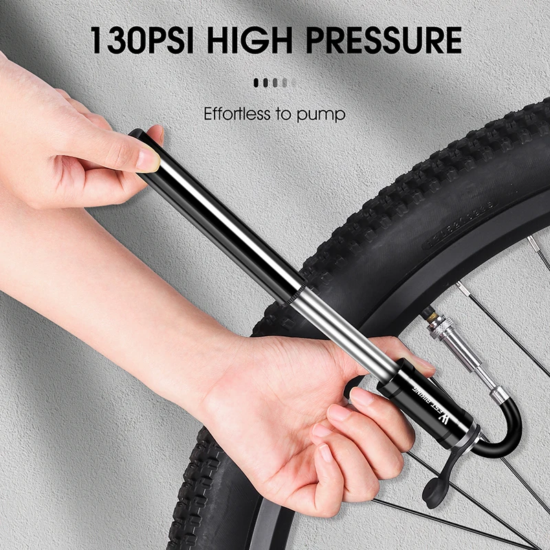 WEST BIKING Portable Bicycle Pump High Pressure With Hose MTB Mountain Road Bike Schrader Presta Valve Alloy Cycling Inflator