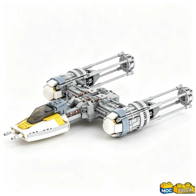 774PCS Y‑Wing Starfighter Modify War Series Bomber MOC Model Building Blocks DIY Assembly Educational Learning Christmas Gifts