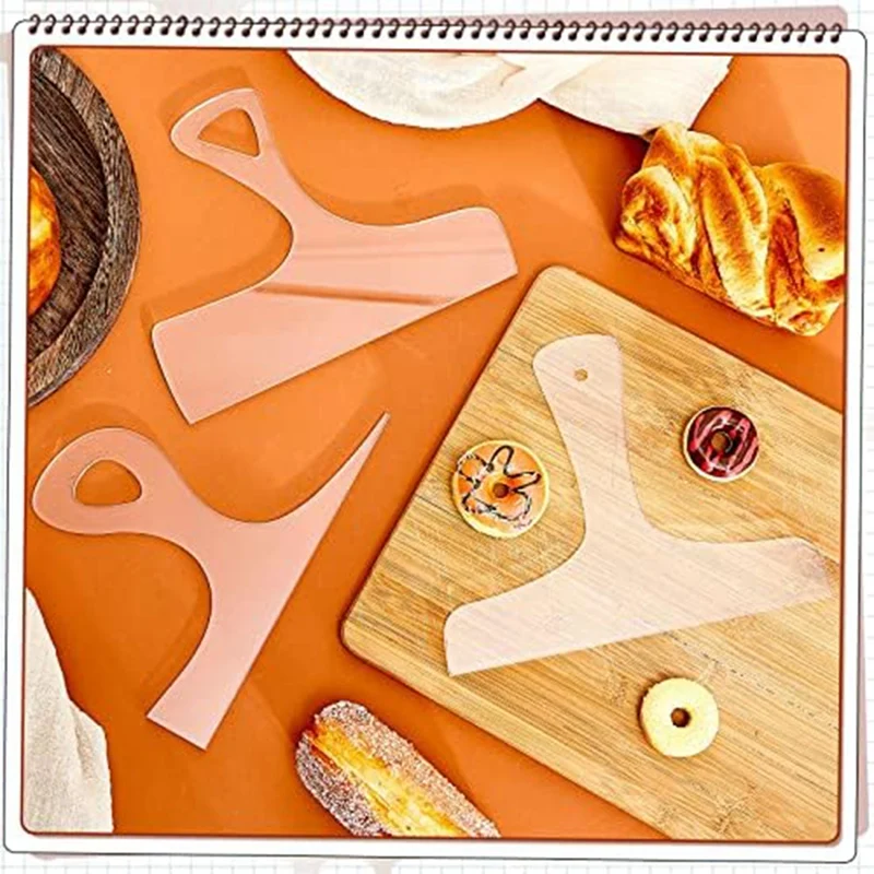 3Pcs Woodworking Acrylic Templates - Charcuterie Board Handle/Cutting Board Angled Curvy Tracing Stencils For Kitchen