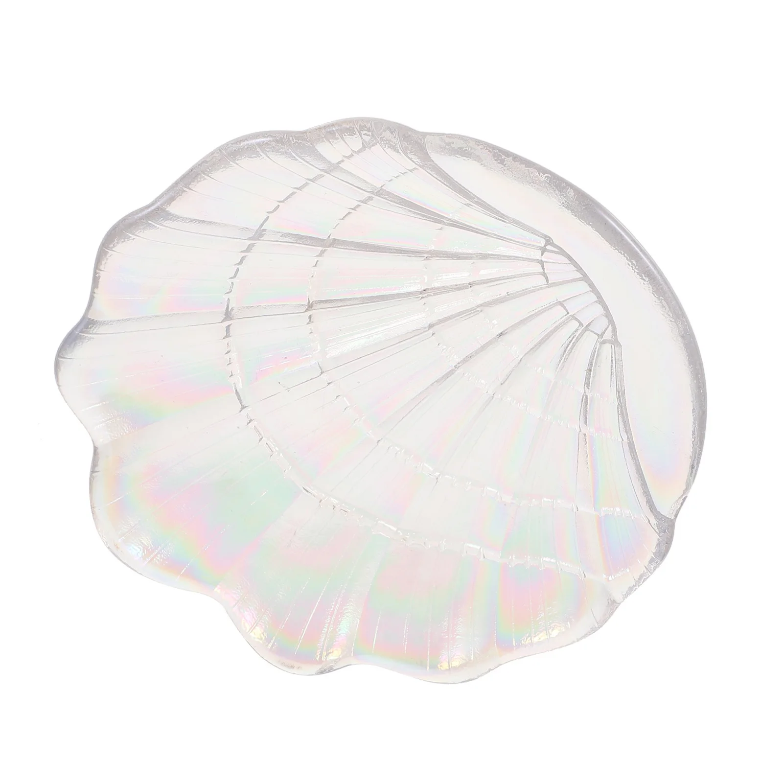 Glas-Schmucktablett, Muschel-Design, Organizer für Zubehör, Ringe, Ohrringe, stilvolle Aufbewahrungsschale, Lebensmittel, Sushi, Dessertteller
