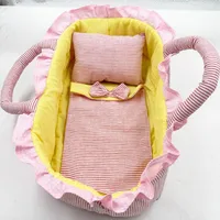 Adaptable aux poupées de moins de 35 cm, présentant un joli panier à tirer à la main, idéal pour les poupées à habiller, accessoires pour maison de poupée, jouets et cadeaux pour filles. 2