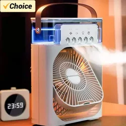 Portable 3 in 1 Fan AIr Conditioner Household Small Air Cooler LED Night Lights Humidifier Air Adjustment Home Fans Dropshipping