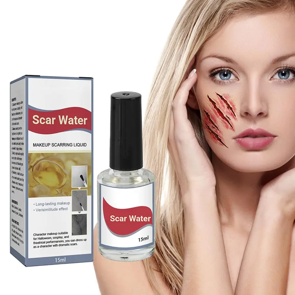 แผลเป็นปลอมทํา Liquid Face Body ผิวจําลอง Latex Professional Stage เครื่องมือพิเศษฮาโลวีนน้ําเครื่องสําอาง Make T6t4