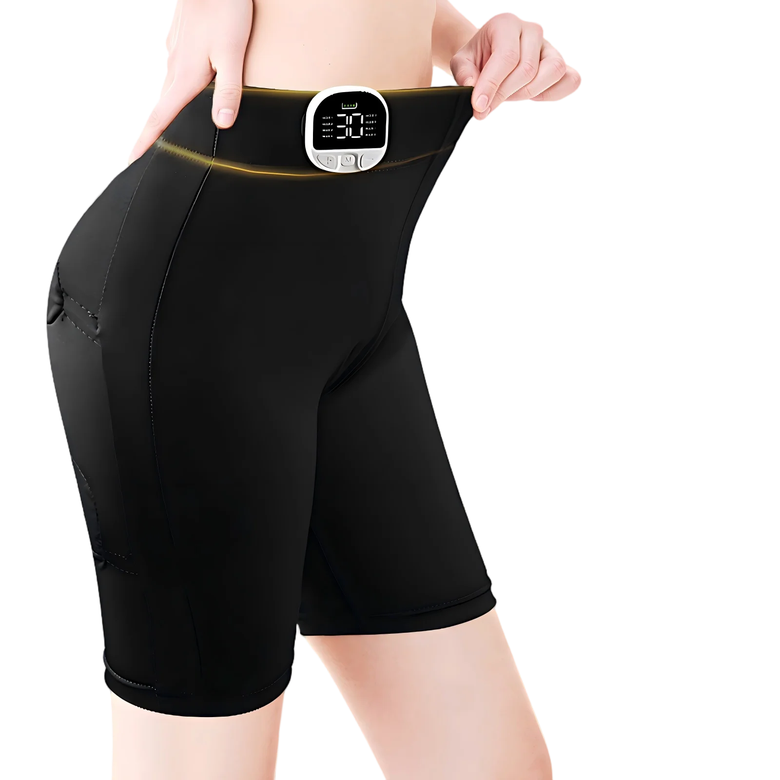 Smart EMS Yoga Shorts 8 Modes 30 Intensity High Waist Compression Butt Lifting Shaping Pants Daily Wearable Shorts for Home & Wo