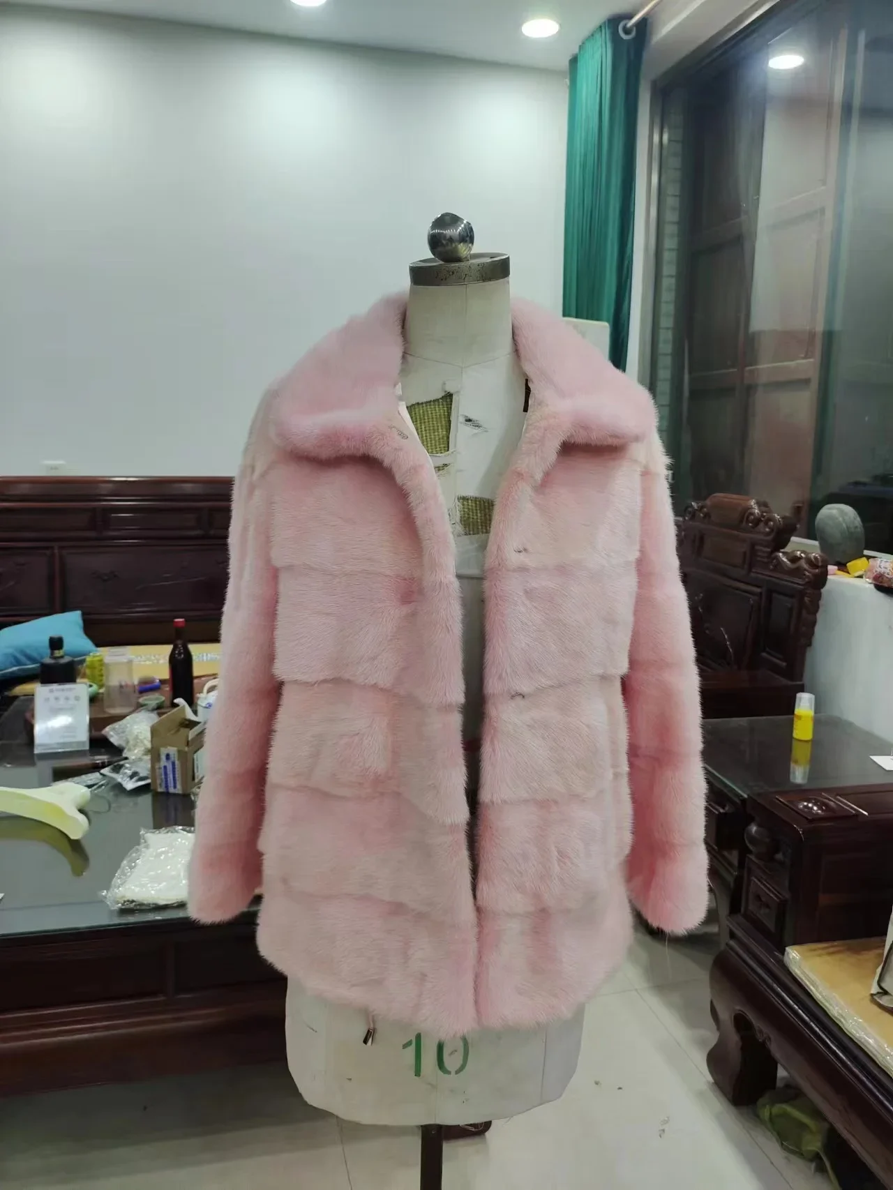 HDHOHR 2024 ใหม่ธรรมชาติMink Fur Coatsผู้หญิงพิเศษClearance Non-refundReal Mink Fur Coats Outwear Park