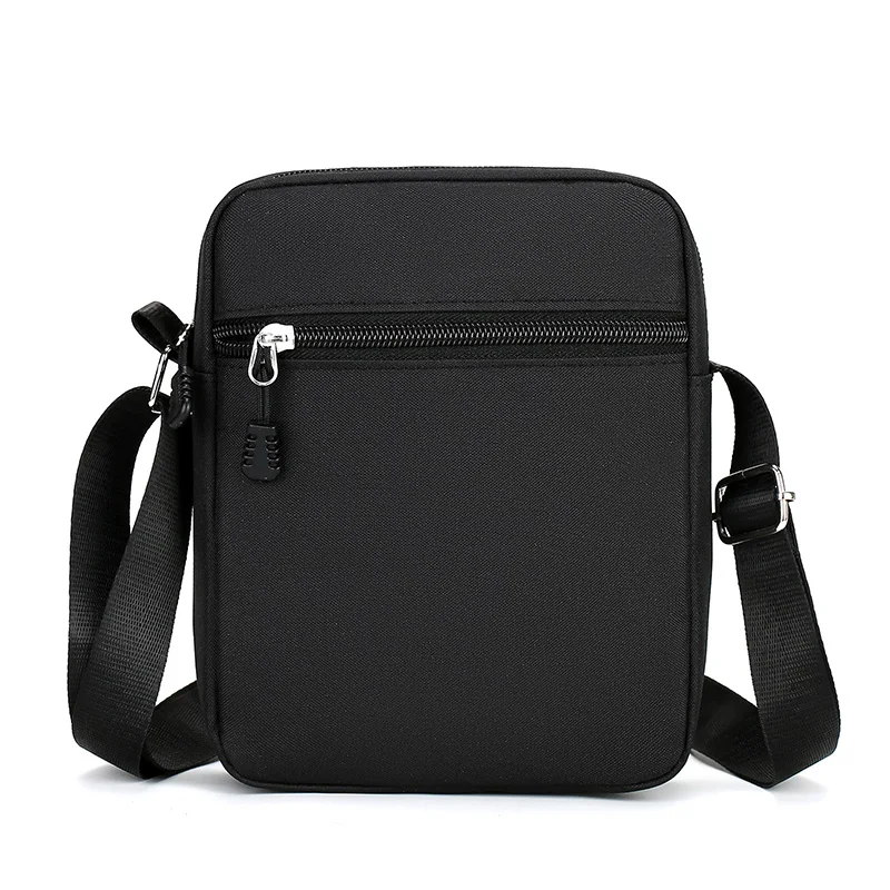 Prosta, codzienna mini torba na ramię dla mężczyzn Nylonowa mała torba na ramię dla mężczyzn Oxford Black Messenger Side Sling Bag Husband Chest Bag