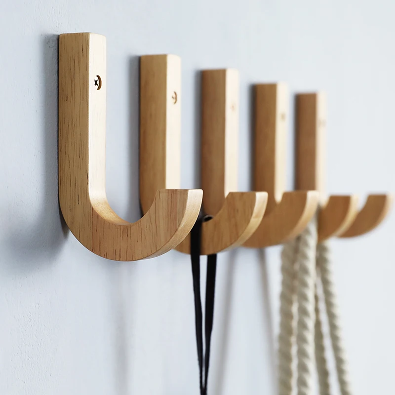 

Solid Wood Entryway Coat Hook | Wall - Mounted Nordic Style Hanger