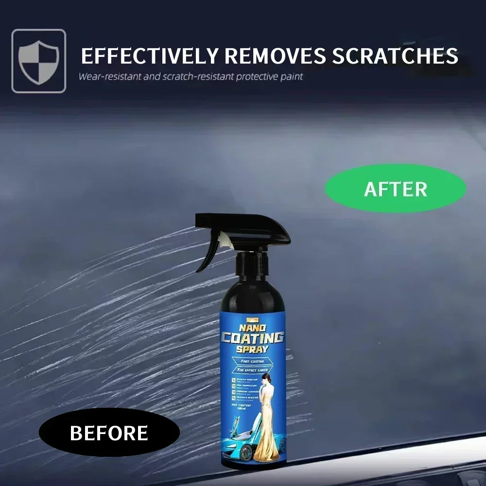 Ceramic Car Coating 500ML 9H Nano Liquid Glass Plated Crystal Hydrophobic Waterproof Polishing Paint Hardness Car Polish Wax