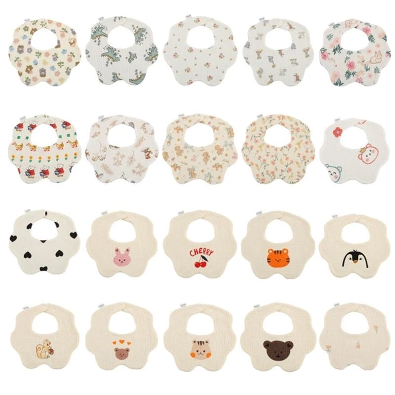 

Baby Bibs Absorbent Cotton Dribbles Bibs for Baby Boys & Girls Unisex Bibs Newborn Bibs for Feeding & Teething Cotton G2TD