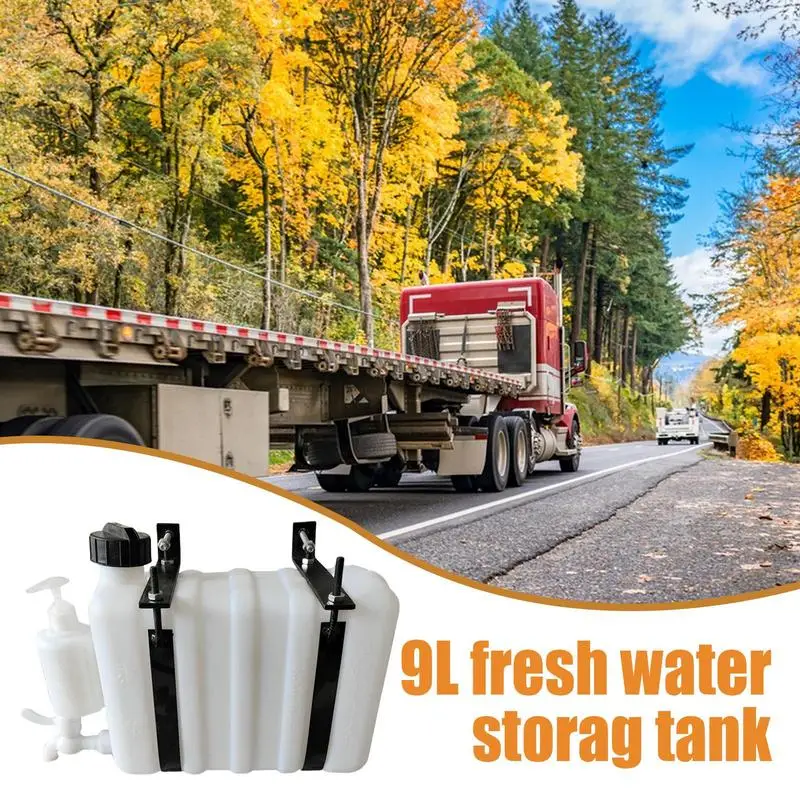 Fresh Water Holding Tank 9L Water Storage Container With Spigot Water Jug Portable Utility Water Tank Water Carrier For Truck