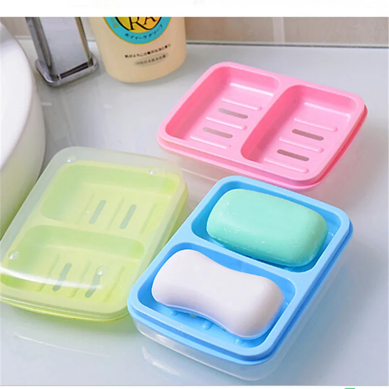 Practical Lovely Double Soap Dishes Soap Dish Drain Creative Soapbox