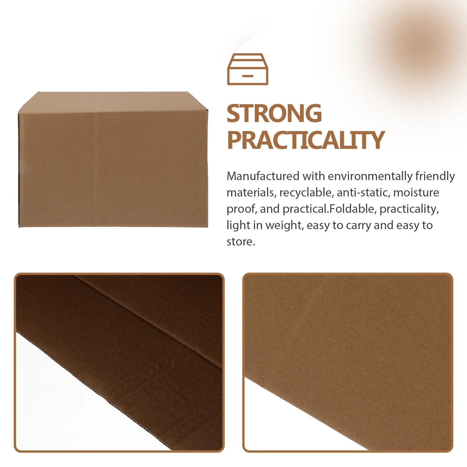 5 Pcs Heavy Duty Shipping Boxes Express Practical Cartons Corrugated Package Paper Board Storage