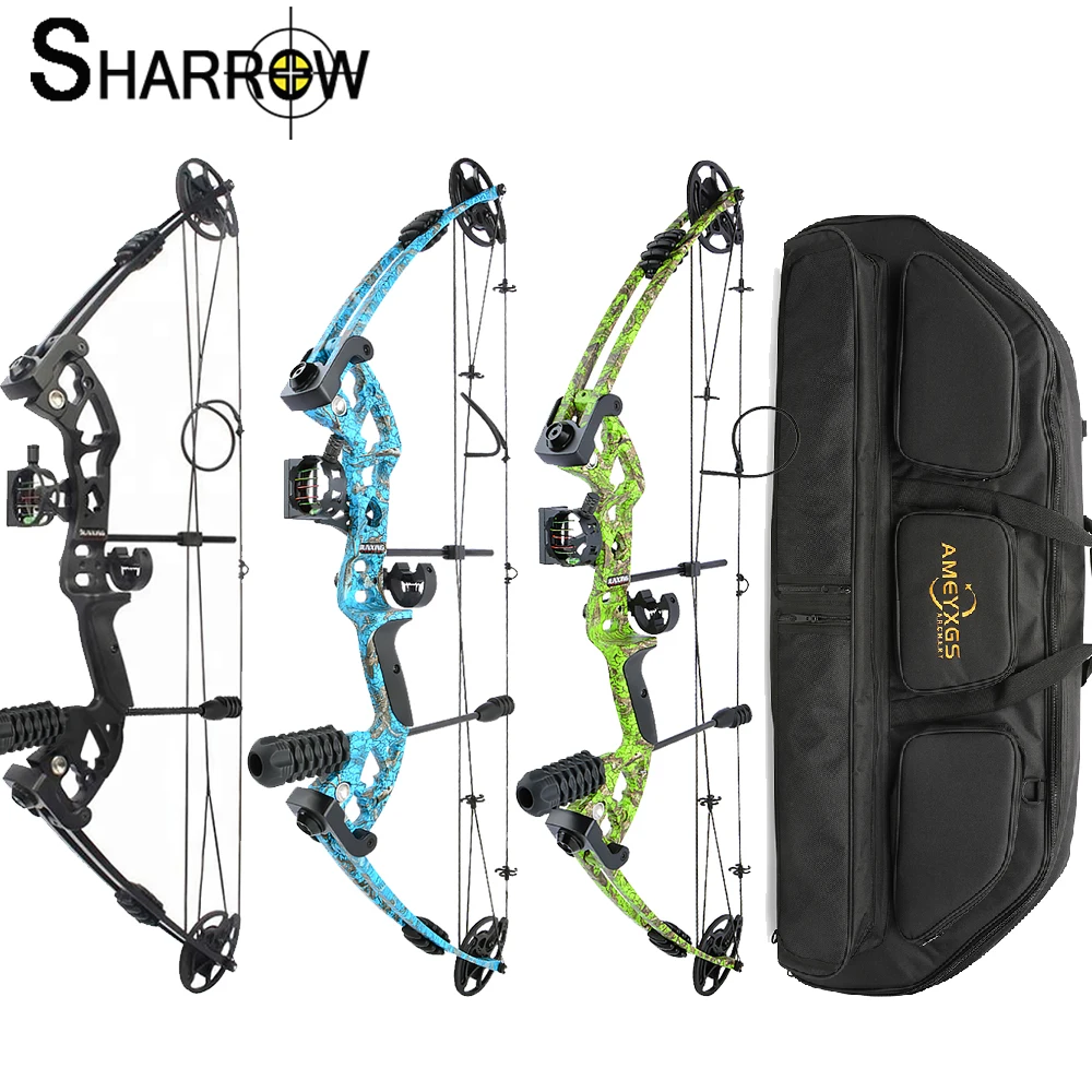 JUNXING Archery Compound Bow 30-55lbs Adjustable Draw Length Adjustable for Hunting Shooting Training Professional Bow Set