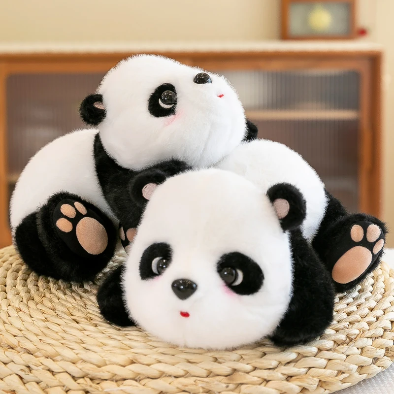 Cute Footprint Panda Plush Toy Doll Cute National Treasure Giant Panda Small Size Exquisitely Comfort Children's Doll