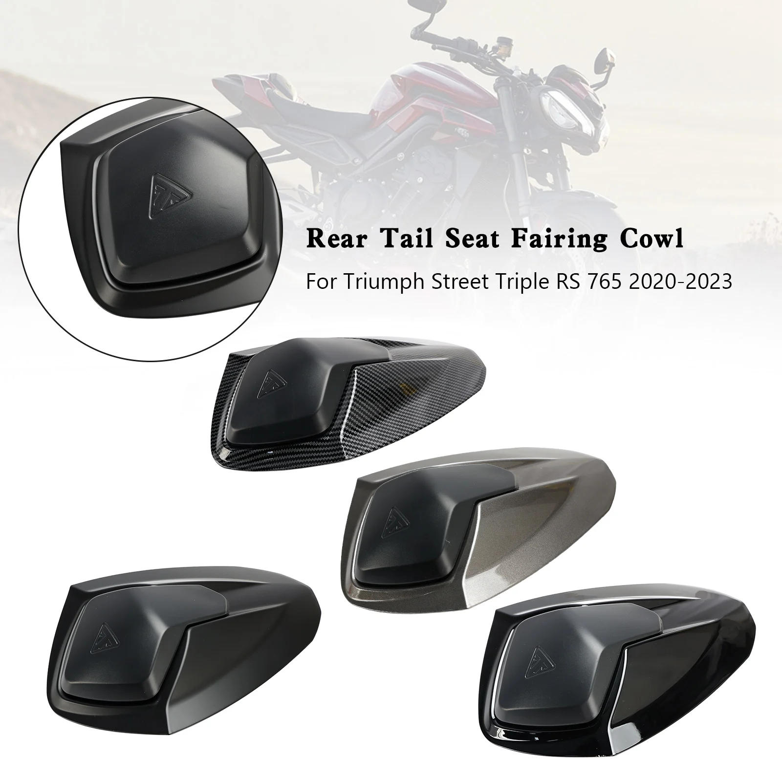 Topteng Rear Tail Seat Fairing Cowl Cover For Street Triple RS 765 2020 2021 2022 2023 2024