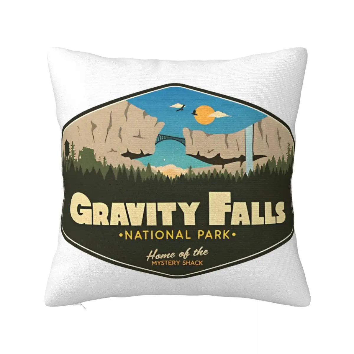 

Printing Gravity Falls National Park Pillowcase Cushion Cover Gift Home of the Mystery Shack Throw Pillow Case Cover Living Room