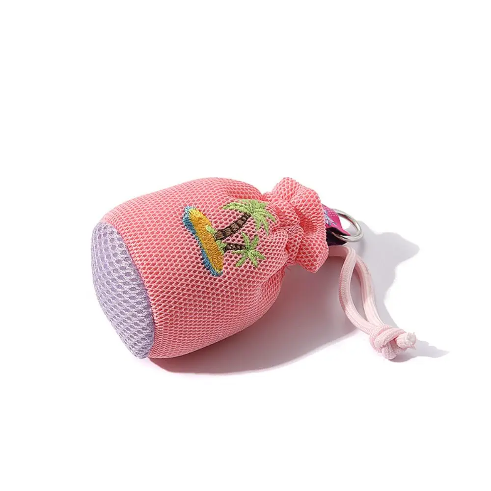 

Sweet Mesh Pouch Crossbody Headphone Bag Dopamine with Lanyard Lanyard Lipstick Bag Mini Multifunctional Small Coin Purse Women