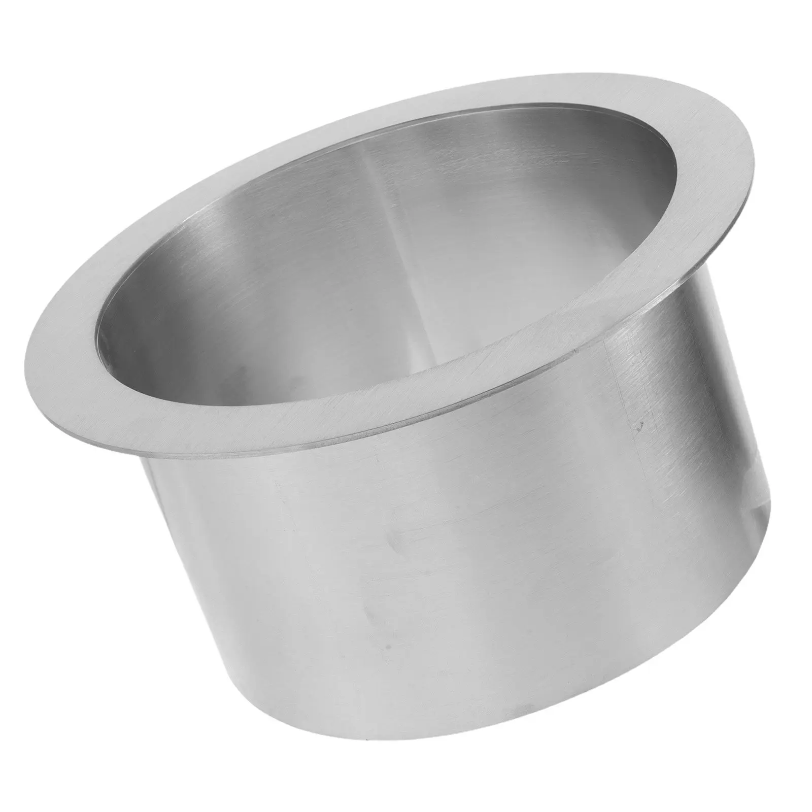Recessed Trash Can Lid Round Countertop Embedded Garbage Ring for Kitchen -in Waste Chute 6.3in Bore Stainless Steel