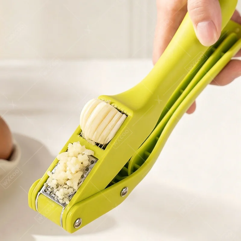 2 in 1 Practical Garlic Press Garlic Slicer Multifunctional Manual Pull Type Garlic Punch Kitchen Gadget Cooking Accessories