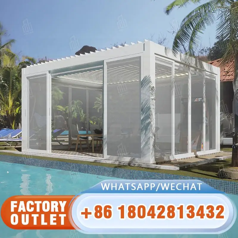 

134th Canton Fair Бестселлер 3x3 3x4 4x4 4x6 6x3 6x4m DIY Настраиваемый алюминиевый открытый сад патио задний двор пергола