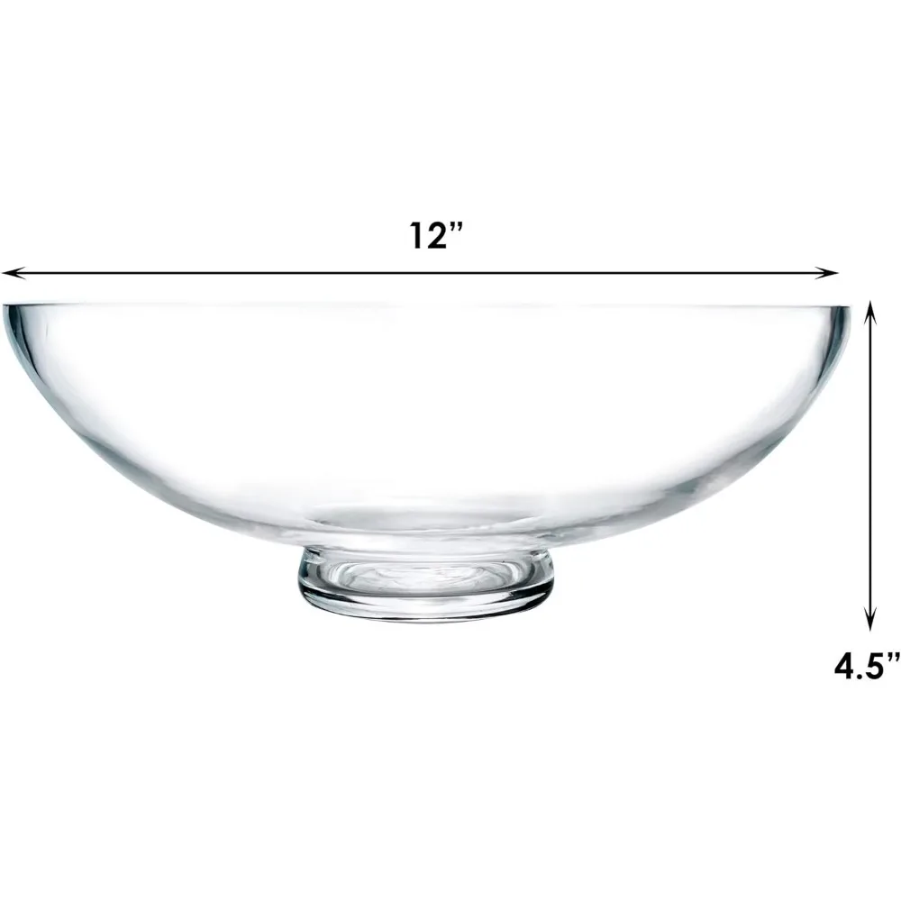 وعاء زجاجي صغير مزخرف (ح: 3 بوصة د: 8 بوصة) عرض الفاكهة تررم كومبوت قاعدة مزهرية لطاولة المطبخ قطعة مركزية