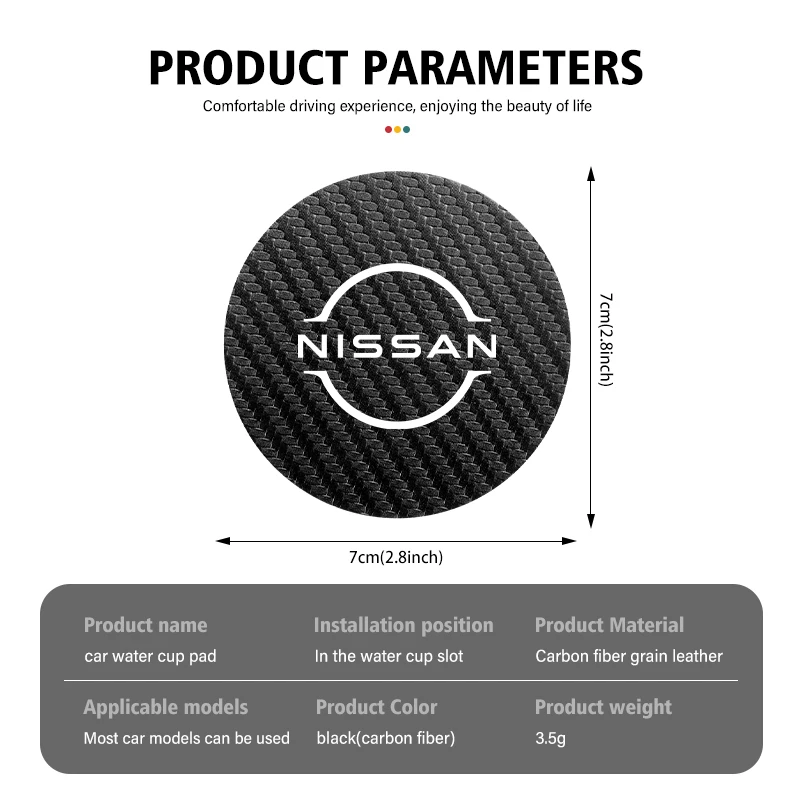 2 قطعة كوستر السيارة حامل أكواب الماء منصات المضادة للانزلاق اكسسوارات لنيسان نافارا ألميرا سنترا المارقة باثفندر سيلفي ليف #6