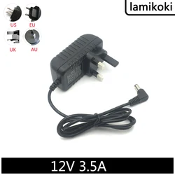 Round Hole 90 Degree Elbow British Standard 12V 3.5A Transformer Power Adapter
