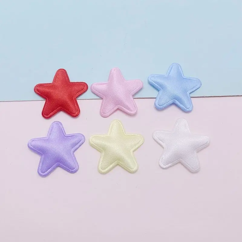 Ultrasonic embossed satin 2.5cm pentagram DIY accessories handmade accessories jewelry card cover decorative material