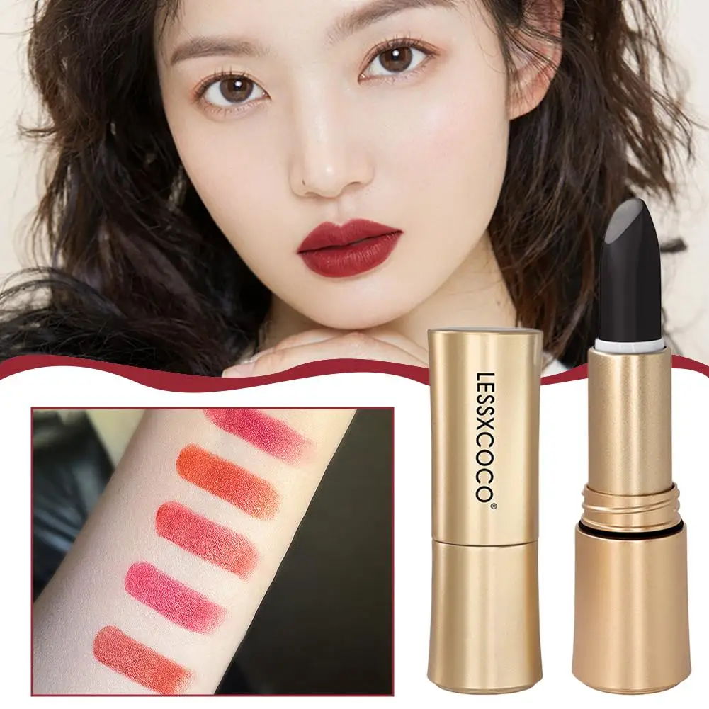 Waterproof Non-stick Cup Round Tube Black Gradually Matte Lipstick Gloss Long-lasting 2025 Sexy Cosmetics Gloss Lip Lip Bla C2A8