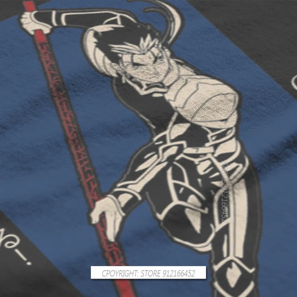 Men Fate Stay Night Emiya Saber Gilgamesh Anime T-Shirt Funny Tops Lancer Pure Cotton Tee Harajuku TShirt