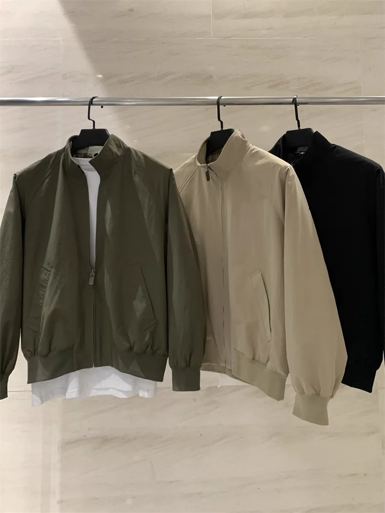 Chaqueta Harrington con Cuello Alto y Cremallera, Estilo Casual, para Hombre y Mujer, Primavera 2026, Unisex, Corte Holgado, Manga Larga