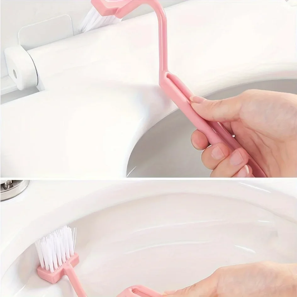 1/2/3 Stück gebogene Toilettenbürste mit langem Griff - Haushalts-Tiefenreinigungszubehör für das Badezimmer - Toilettenreinigungsbürsten – Detail 4