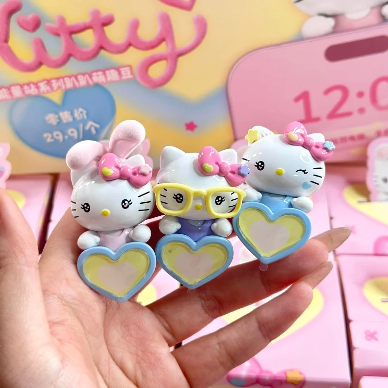 

In Stock Genuine Hello Kitty Sweet Energy Station Series Blind Box Kawaii Mini Figure Heart Decor Phone Accessory Gift For Girls