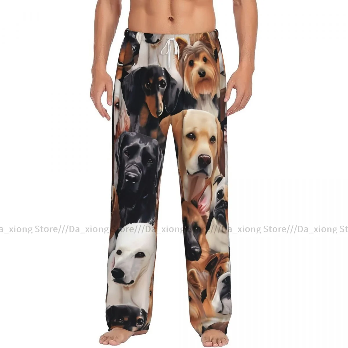 Funny Dogs Mens Pajamas Pyjamas Pants Lounge Pants Sleep Bottoms
