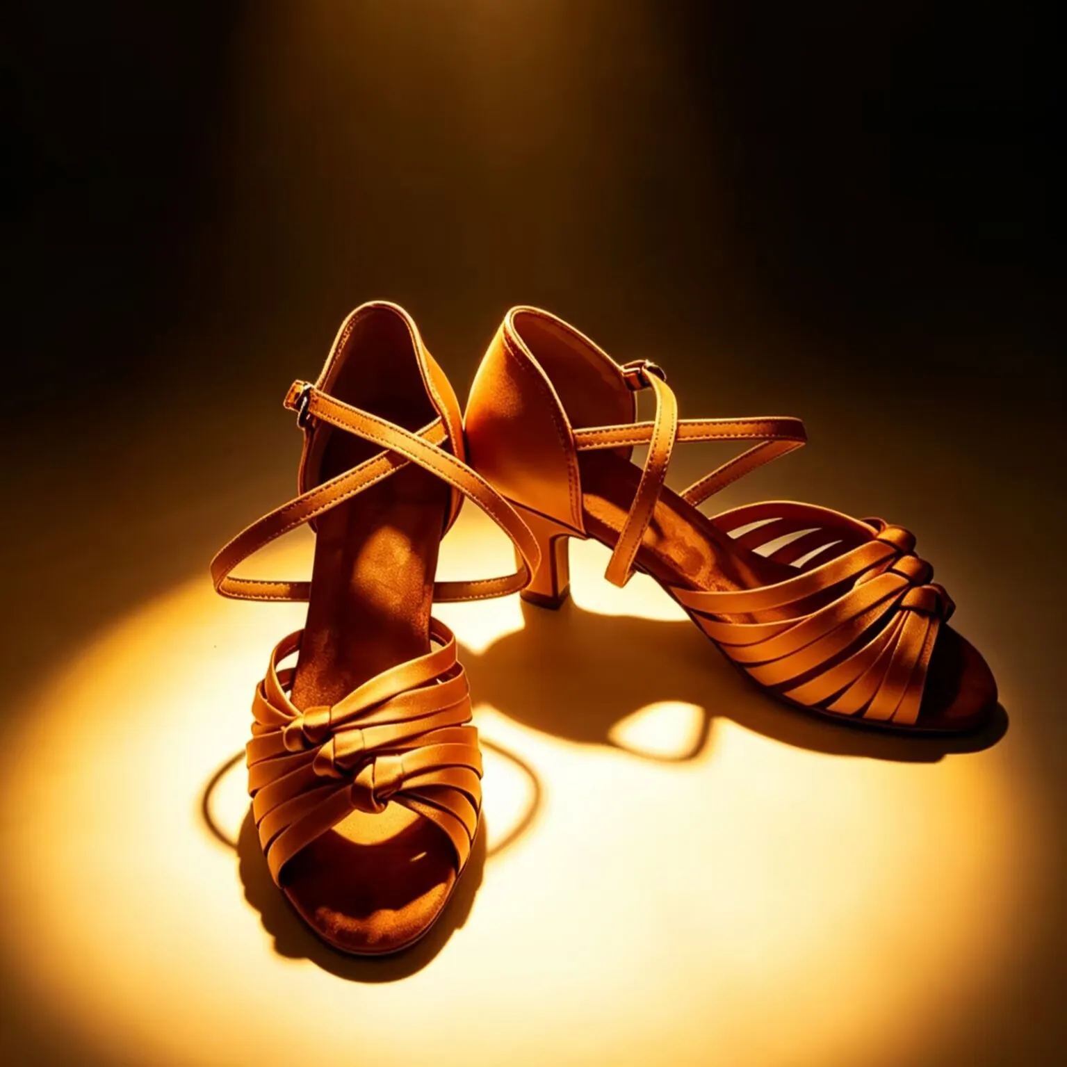 Evkoodance Latin Salsa Tango Dance Shoes Ladies 7cm Heel Height Professional Tan Satin Shoes Customized  Women Evkoo-045 Shoes