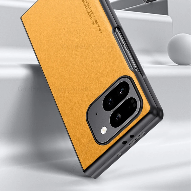 حافظة لهاتف جوجل بيكسل 10 برو قابلة للطي من جلد البولي يوريثان حافظة صعبة مضادة للصدمات بكسل 10 برو قابلة للطي GM66V غطاء حماية كامل للكمبيوتر الصلب #5