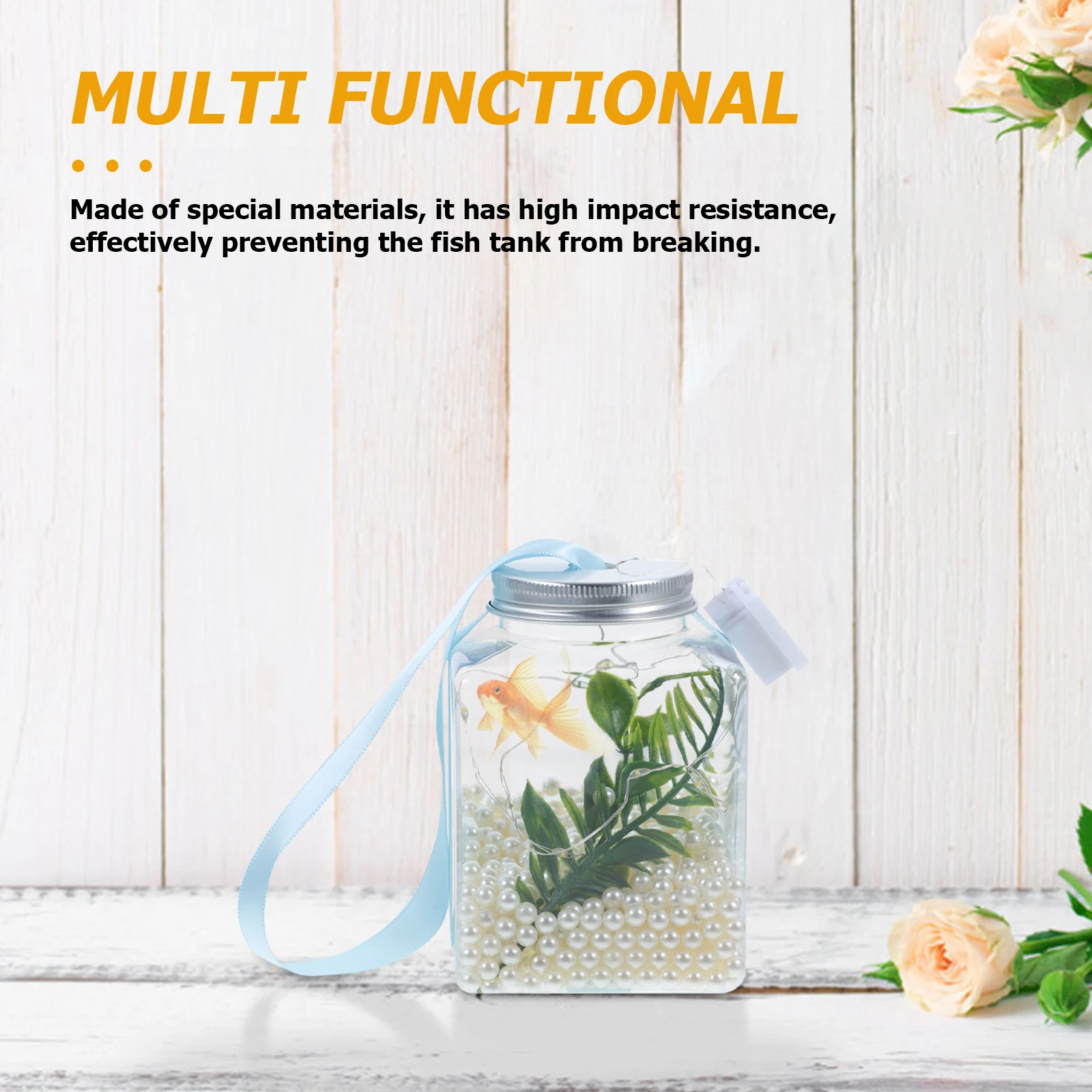 

Glowing Fish Tank Desk Aquarium Decoration for Home Ornament Breeding Tanks Desktop Ornamental